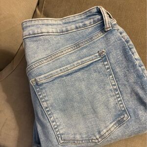 Old Navy Light Blue Stonewash Denim Jeans 14 LONG. OG straight high rise fit